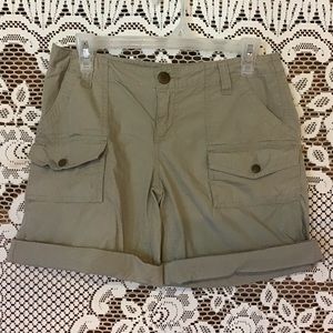 London Jean Chino Roll-Up Shorts